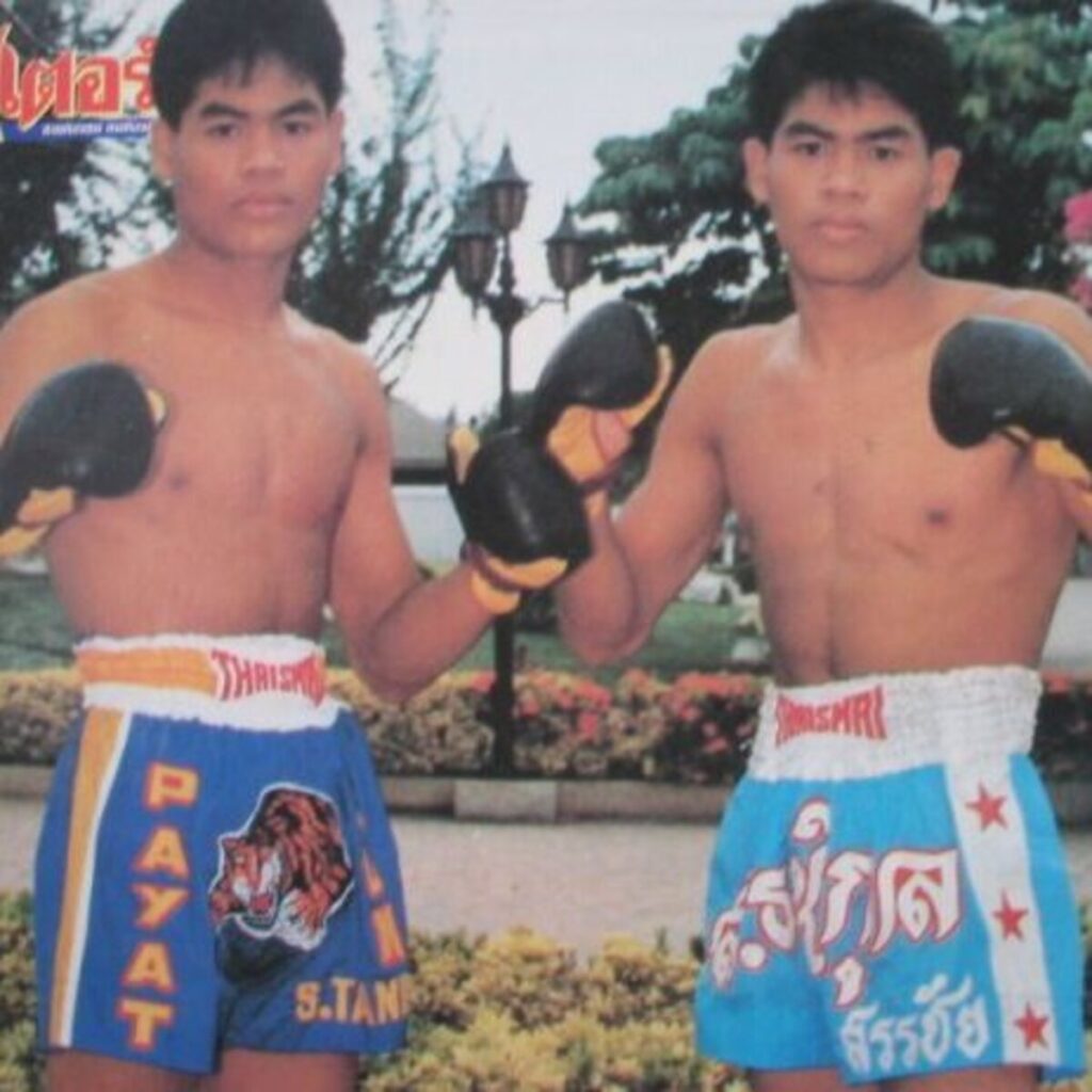 Boonlai Sor Thanikul (right) with his brother, Boonlong