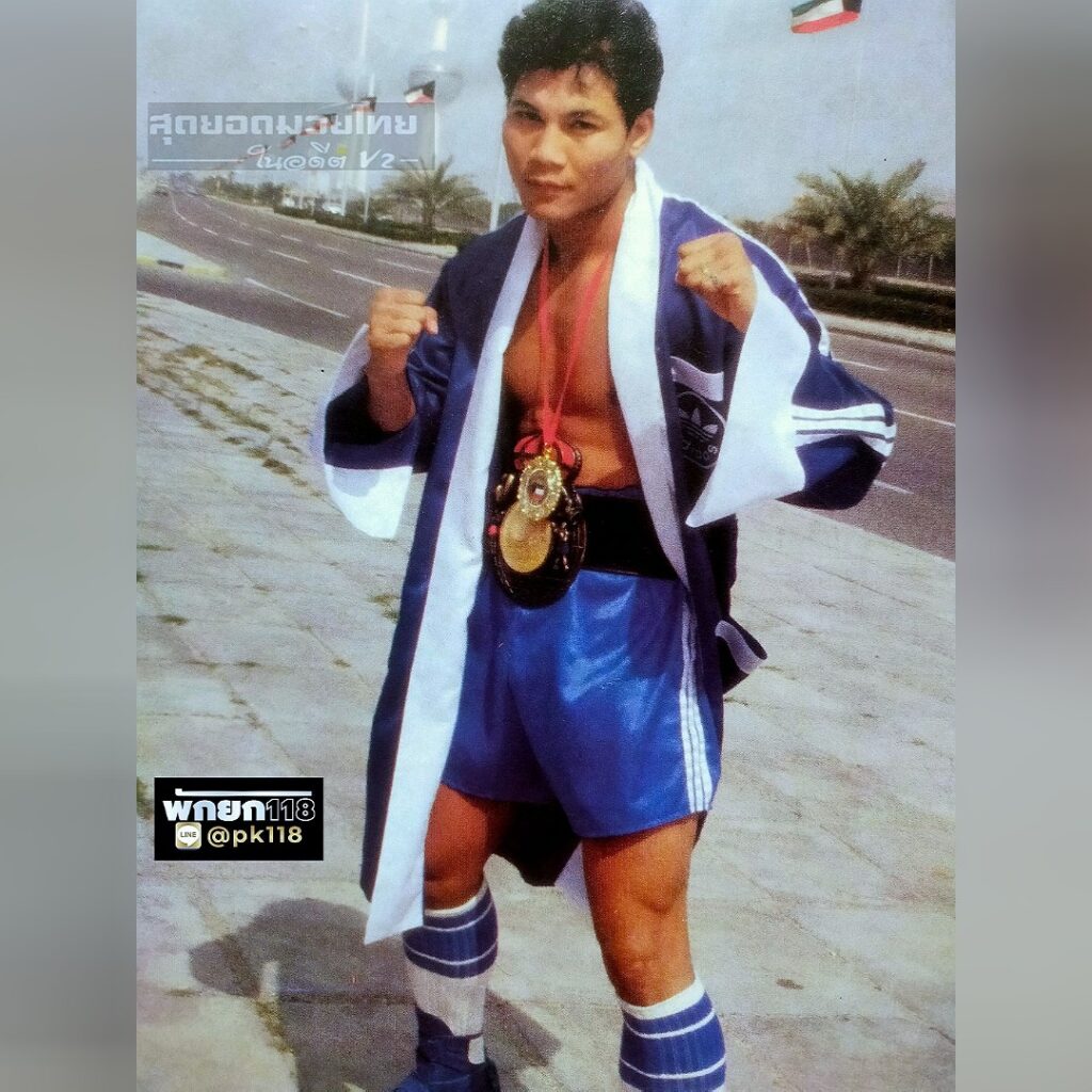 Sagat Petchyindee pictured with the Asian Boxing Council Belt